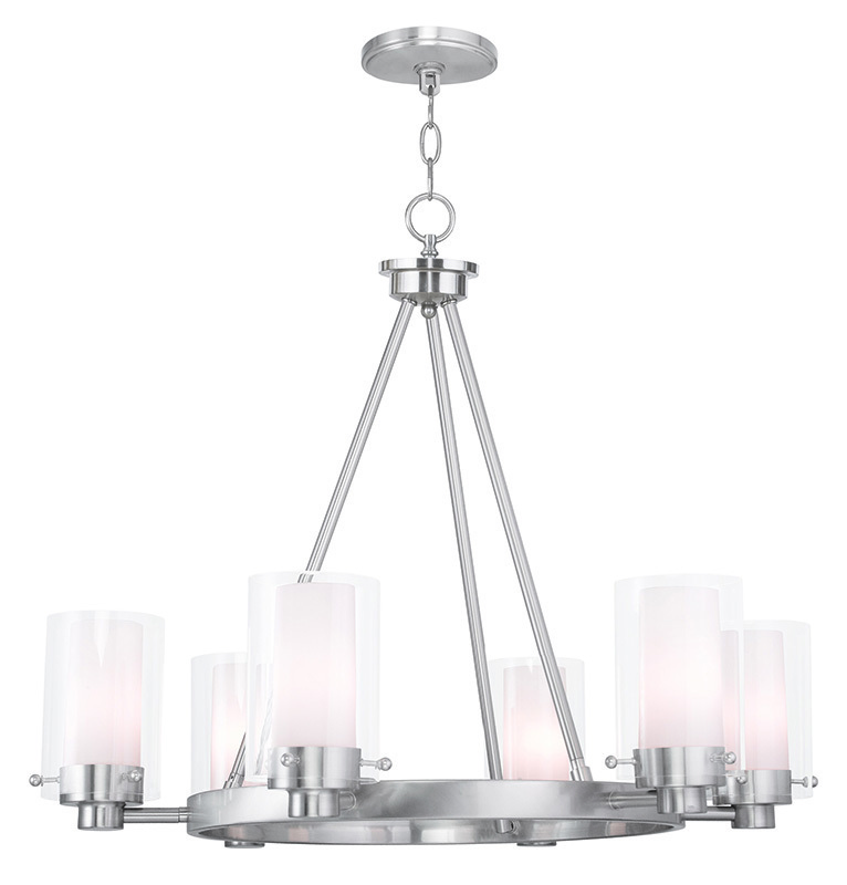 Brushed Nickel National Brand Alternative 617627 Contemporary Chandelier 20-5/8 In.