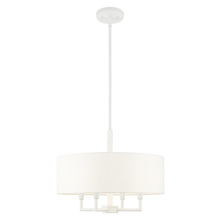 Livex Lighting 49374-03 - 4 Lt White Pendant Chandelier