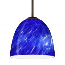 Besa Lighting 1BT-757286-BR-L - Besa Sasha Pendant Bronze Blue Cloud 1x50W Candelabra, 15Ft. Cord