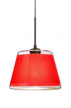Besa Lighting 1JC-PIC9RD-BR-L - Besa Pendant Pica 9 Bronze Red Sand 1x75W Medium Base, 15Ft. Cord