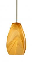 Besa Lighting 1TT-4126HN-LED-SN-L - Besa Pera 9 LED Pendant Honey Satin Nickel 1x9W LED, 15Ft. Cord