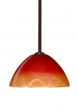 Besa Lighting 1TT-4201SL-BR-L - Besa Stem Pendant Tessa Bronze Solare 1x75W Medium Base, 15Ft. Cord
