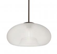 Besa Lighting 1TT-BANA15FR-BR - Besa Stem Pendant Bana 15 Bronze Frost 1x60W Medium Base