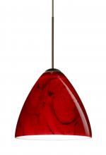 Besa Lighting 1XT-1779MA-LED-BR-L - Besa Pendant Mia Bronze Magma 1x5W LED, 15Ft. Cord