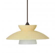 Besa Lighting 1XT-271897-LED-BR-L - Besa Pendant Trilo 7 Bronze Champagne 1x5W LED, 15Ft. Cord