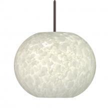Besa Lighting J-477619-LED-BR-L - Besa Luna LED Pendant For Multiport Canopy Carrera Bronze 1x9W LED, 15Ft. Cord