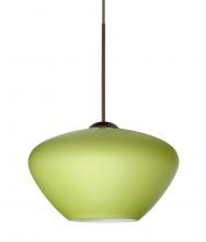 Besa Lighting RXP-541035-LED-BR - Besa Pendant Peri Bronze Chartreuese 1x5W LED