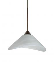 Besa Lighting X-191352-LED-BR-L - Besa Pendant For Multport Canopy Hoppi Bronze Marble 1x3W LED, 15Ft. Cord