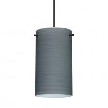 Besa Lighting X-4404TN-BK-DIM010 - Besa Stilo 7 Pendant for Multiport Canopy Black Titan 1x50W Halogen, 0-10V Dimming