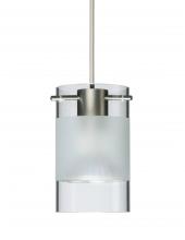 Besa Lighting X-6524EC-LED-SN-L - Besa Pendant For Multiport Canopy Scope Satin Nickel Clear/Frost 1x5W LED Mr16, 15Ft.