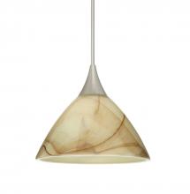 Besa Lighting XP-174383-LED-SN-L - Besa Pendant Domi Satin Nickel Mocha 1x5W LED, 15Ft. Cord