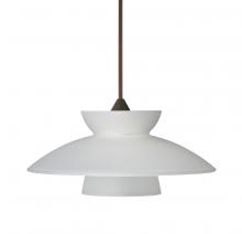 Besa Lighting XP-271825-LED-BR - Besa Pendant Trilo 7 Bronze Frost 1x5W LED