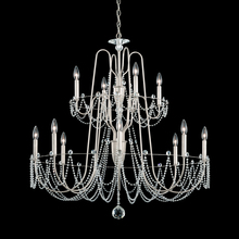 Schonbek 1870 AR1012N-40O - Esmery 12 Light 120V Chandelier in Polished Silver with Clear Optic Crystal