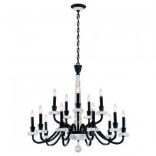 Schonbek 1870 S9338-51OH - Amadeus 15 Light 120V Chandelier in Black with Optic Haze Quartz