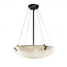 Justice Design Group CLD-9662-35-MBLK-F1 - 24" Pendant Bowl w/ Pair Cylindrical Finials