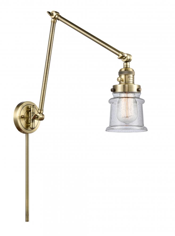 Canton - 1 Light - 8 inch - Antique Brass - Swing Arm