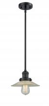 Innovations Lighting 201S-BK-G2-LED - Halophane - 1 Light - 9 inch - Matte Black - Stem Hung - Mini Pendant