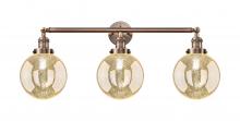Innovations Lighting 205-AC-G208-8 - Beacon - 3 Light - 32 inch - Antique Copper - Bath Vanity Light