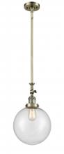 Innovations Lighting 206-AB-G204-10 - Beacon - 1 Light - 10 inch - Antique Brass - Stem Hung - Mini Pendant