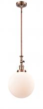 Innovations Lighting 206-AC-G201-10 - Beacon - 1 Light - 10 inch - Antique Copper - Stem Hung - Mini Pendant