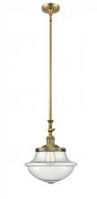 Innovations Lighting 206-BB-G544 - Oxford - 1 Light - 12 inch - Brushed Brass - Stem Hung - Adjustable Mini Pendant