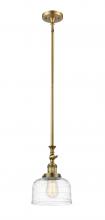 Innovations Lighting 206-BB-G713 - Bell - 1 Light - 8 inch - Brushed Brass - Stem Hung - Mini Pendant