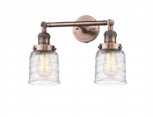 Innovations Lighting 208-AC-G513 - Bell - 2 Light - 16 inch - Antique Copper - Bath Vanity Light