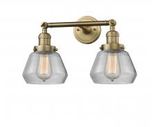 Innovations Lighting 208-BB-G172 - Fulton - 2 Light - 17 inch - Brushed Brass - Bath Vanity Light