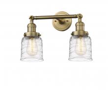 Innovations Lighting 208-BB-G513 - Bell - 2 Light - 16 inch - Brushed Brass - Bath Vanity Light