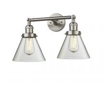 Innovations Lighting 208-SN-G42 - Cone - 2 Light - 18 inch - Brushed Satin Nickel - Bath Vanity Light