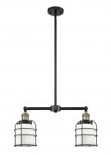 Innovations Lighting 209-BAB-G51-CE - Bell Cage - 2 Light - 21 inch - Black Antique Brass - Stem Hung - Adjustable Island Light