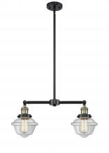 Innovations Lighting 209-BAB-G532 - Oxford - 2 Light - 24 inch - Black Antique Brass - Stem Hung - Adjustable Island Light
