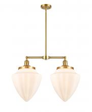 Innovations Lighting 209-SG-G661-12 - Bullet - 2 Light - 24 inch - Satin Gold - Stem Hung - Adjustable Island Light