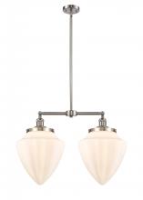 Innovations Lighting 209-SN-G661-12 - Bullet - 2 Light - 24 inch - Brushed Satin Nickel - Stem Hung - Adjustable Island Light