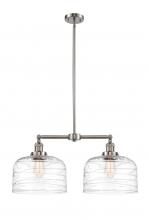Innovations Lighting 209-SN-G713-L - Bell - 2 Light - 21 inch - Brushed Satin Nickel - Stem Hung - Adjustable Island Light