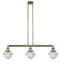 Innovations Lighting 213-AB-G532 - Oxford - 3 Light - 40 inch - Antique Brass - Stem Hung - Adjustable Island Light