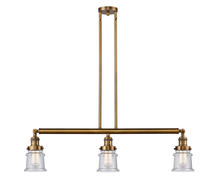 Innovations Lighting 213-BB-G184S - Canton - 3 Light - 39 inch - Brushed Brass - Stem Hung - Adjustable Island Light