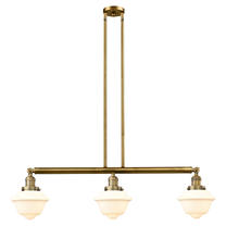 Innovations Lighting 213-BB-G531 - Oxford - 3 Light - 40 inch - Brushed Brass - Stem Hung - Adjustable Island Light