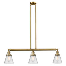 Innovations Lighting 213-BB-G64-LED - Cone - 3 Light - 39 inch - Brushed Brass - Stem Hung - Adjustable Island Light