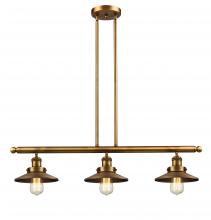 Innovations Lighting 213-BB-M4-LED - Railroad - 3 Light - 41 inch - Brushed Brass - Stem Hung - Adjustable Island Light