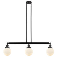 Innovations Lighting 213-OB-G201-6 - Beacon - 3 Light - 39 inch - Oil Rubbed Bronze - Stem Hung - Adjustable Island Light