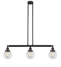 Innovations Lighting 213-OB-G202-6 - Beacon - 3 Light - 39 inch - Oil Rubbed Bronze - Stem Hung - Adjustable Island Light