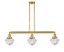 Innovations Lighting 213-SG-G532 - Oxford - 3 Light - 40 inch - Satin Gold - Stem Hung - Adjustable Island Light