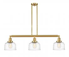 Innovations Lighting 213-SG-G713 - Bell - 3 Light - 41 inch - Satin Gold - Stem Hung - Adjustable Island Light