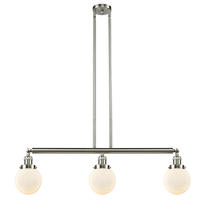 Innovations Lighting 213-SN-G201-6 - Beacon - 3 Light - 39 inch - Brushed Satin Nickel - Stem Hung - Adjustable Island Light