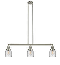 Innovations Lighting 213-SN-G54-LED - Bell - 3 Light - 38 inch - Brushed Satin Nickel - Stem Hung - Adjustable Island Light