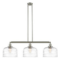 Innovations Lighting 213-SN-G713-L - Bell - 3 Light - 42 inch - Brushed Satin Nickel - Stem Hung - Adjustable Island Light