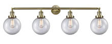 Innovations Lighting 215-AB-G202-8 - Beacon - 4 Light - 44 inch - Antique Brass - Adjustable Bath Vanity Light