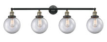Innovations Lighting 215-BAB-G202-8 - Beacon - 4 Light - 44 inch - Black Antique Brass - Adjustable Bath Vanity Light