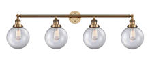 Innovations Lighting 215-BB-G202-8 - Beacon - 4 Light - 44 inch - Brushed Brass - Adjustable Bath Vanity Light